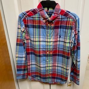 Ralph Lauren button down shirt, Boys size M (10-12), New with Tag